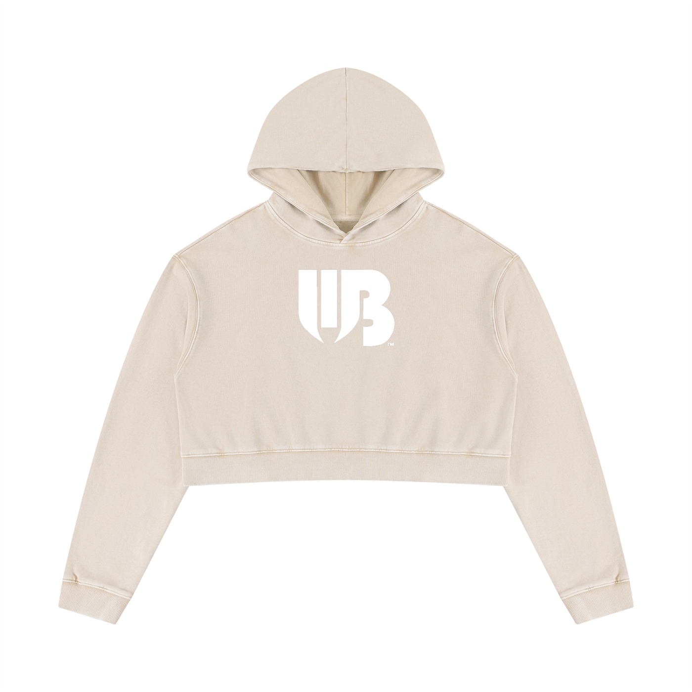 WILLB WOMEN'S WASHED CROPPED HOODIE