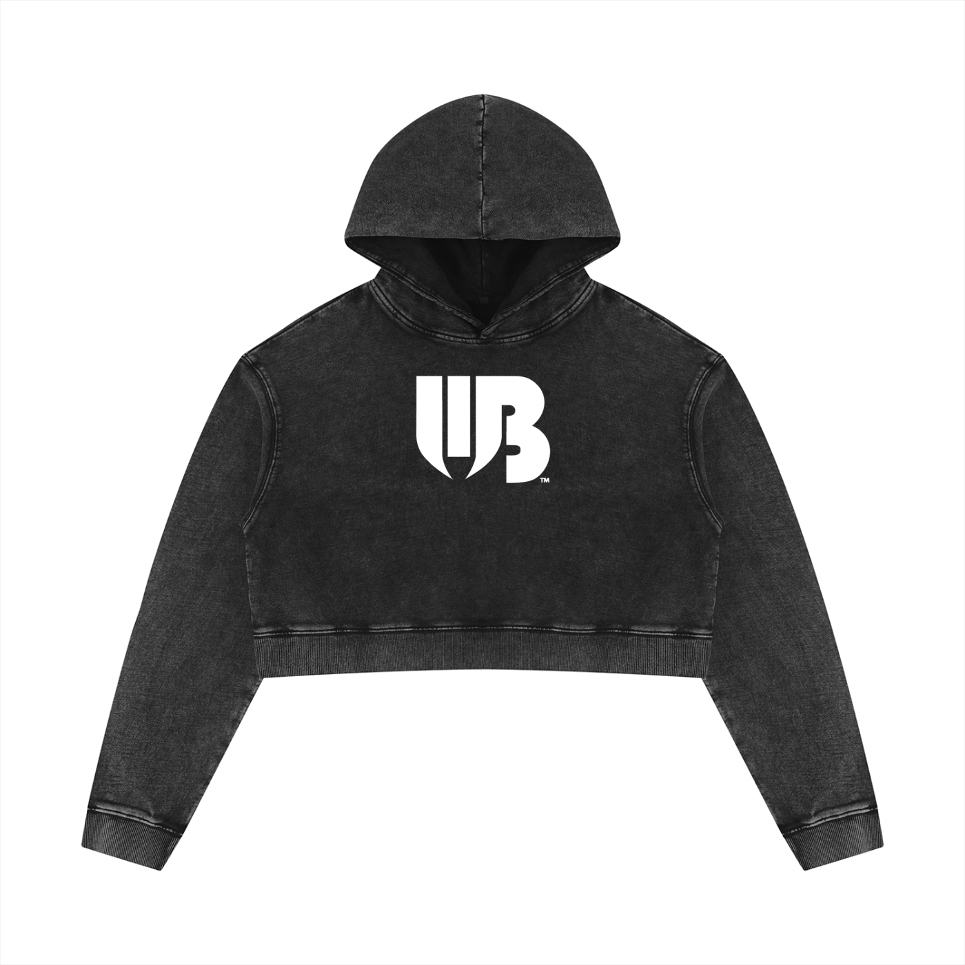 WILLB WOMEN'S WASHED CROPPED HOODIE