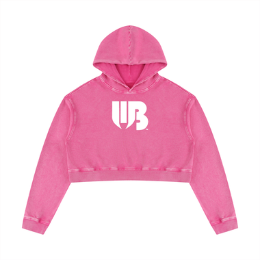 WILLB WOMEN'S WASHED CROPPED HOODIE
