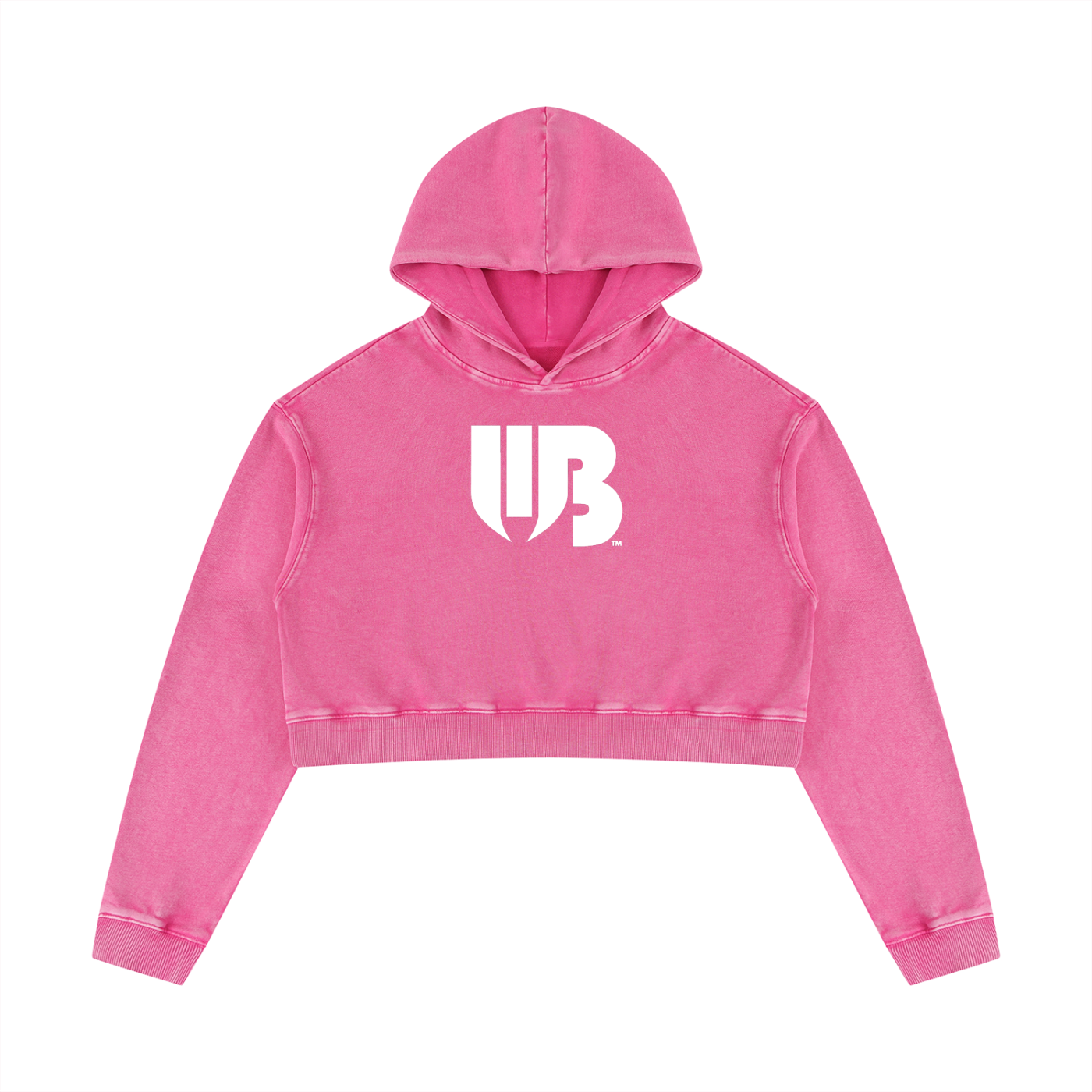 WILLB WOMEN'S WASHED CROPPED HOODIE