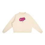 WILLB CUTE Fleece Neck Crew Sweatshirt