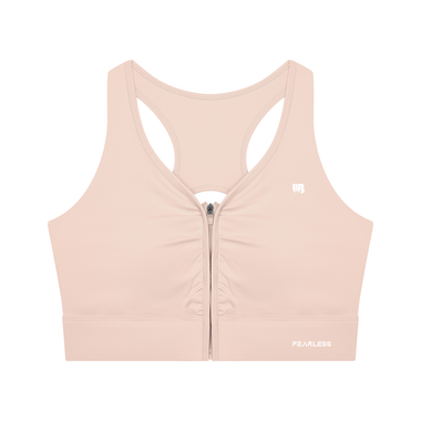 WILLB Women’s Cropped Zip Sports Bra