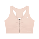 WILLB Women’s Cropped Zip Sports Bra