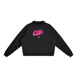 WILLB CUTE Fleece Neck Crew Sweatshirt